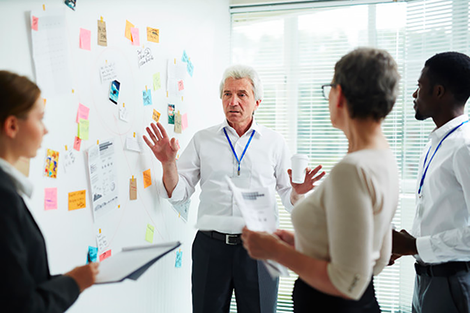 several department managers discussing plans