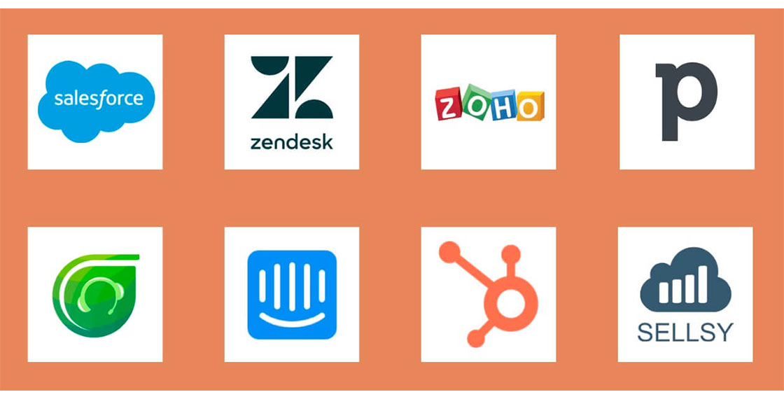 Imagen con los logotipos de varios crm