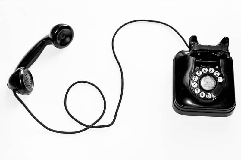 Foto de un teléfono antiguo