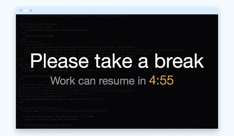 Imagen de la aplicación Take a break